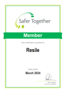 Image of the Resile SaferTogether membership certificate